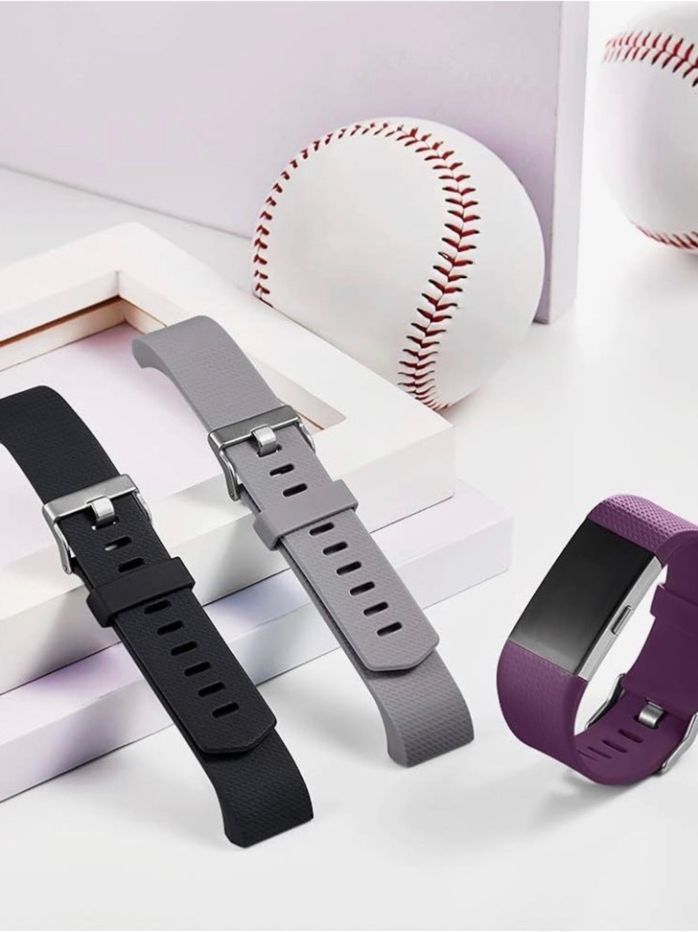 Fitbit Charge 2, Replacement Silicone Watch Bands 4 Pack